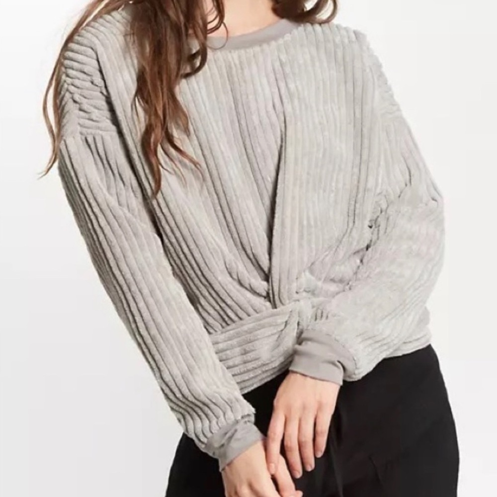 The Odells Velour Twist Front Sweatshirt